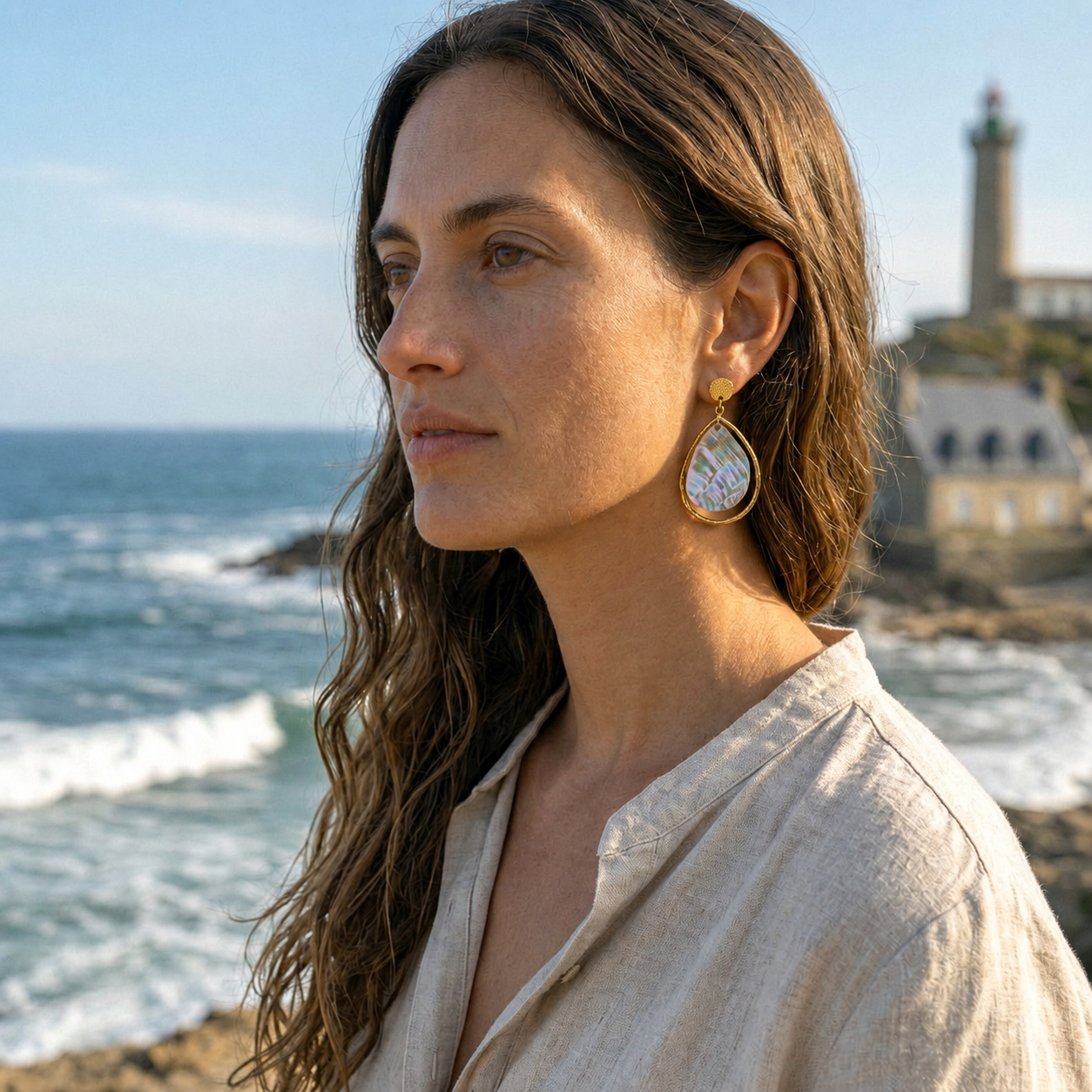 Boucles d'oreilles "Gouttes d'Océan"