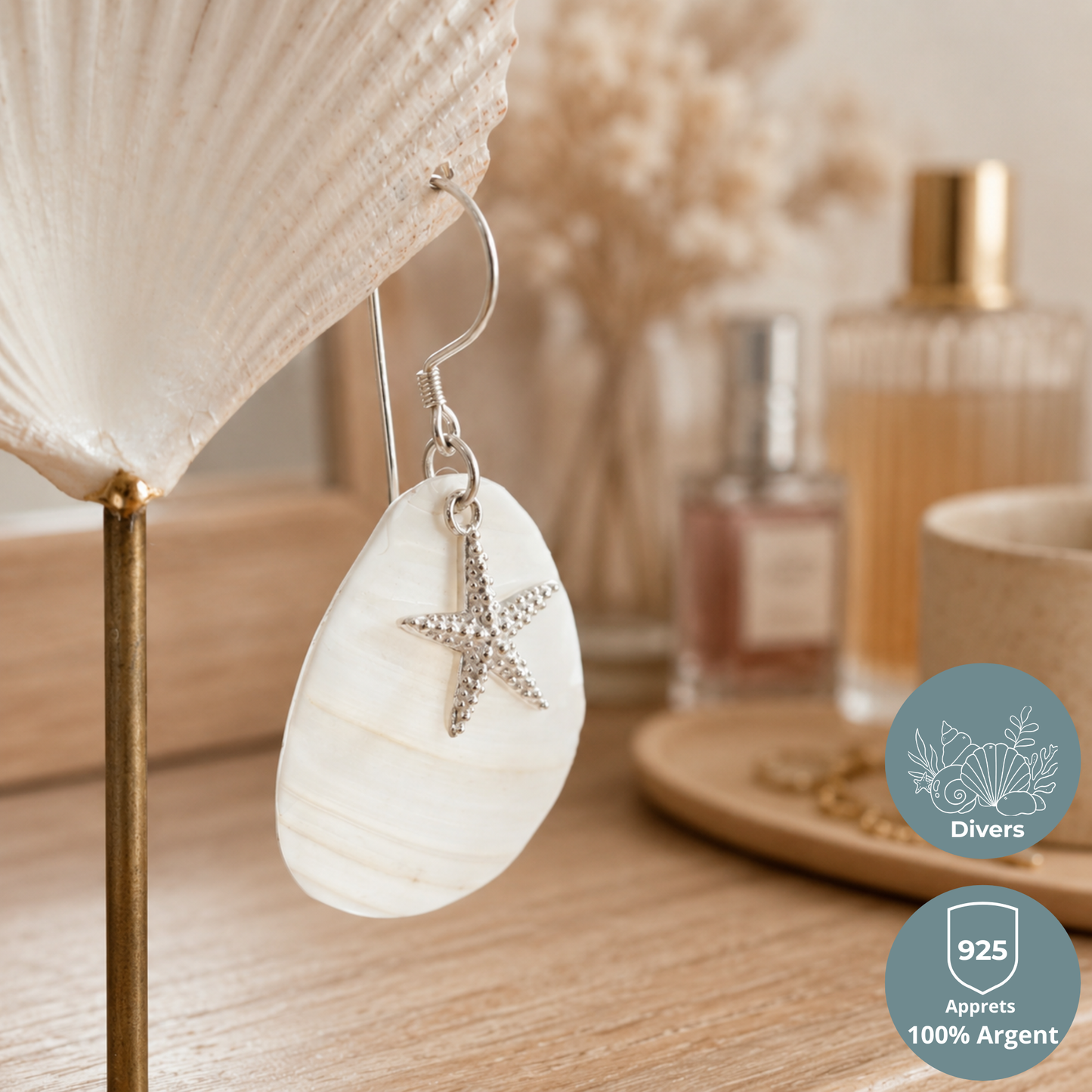Boucles d'oreilles "Etoiles des sables"