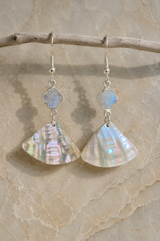 Boucles d'oreilles "Eventail de mer"