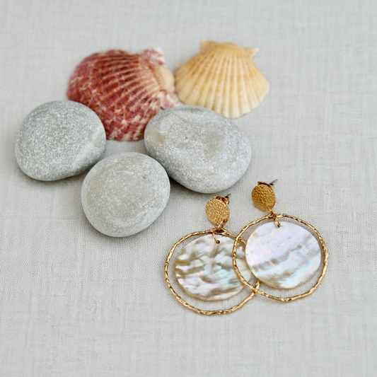 Boucles d'oreilles "Miroir Marin"
